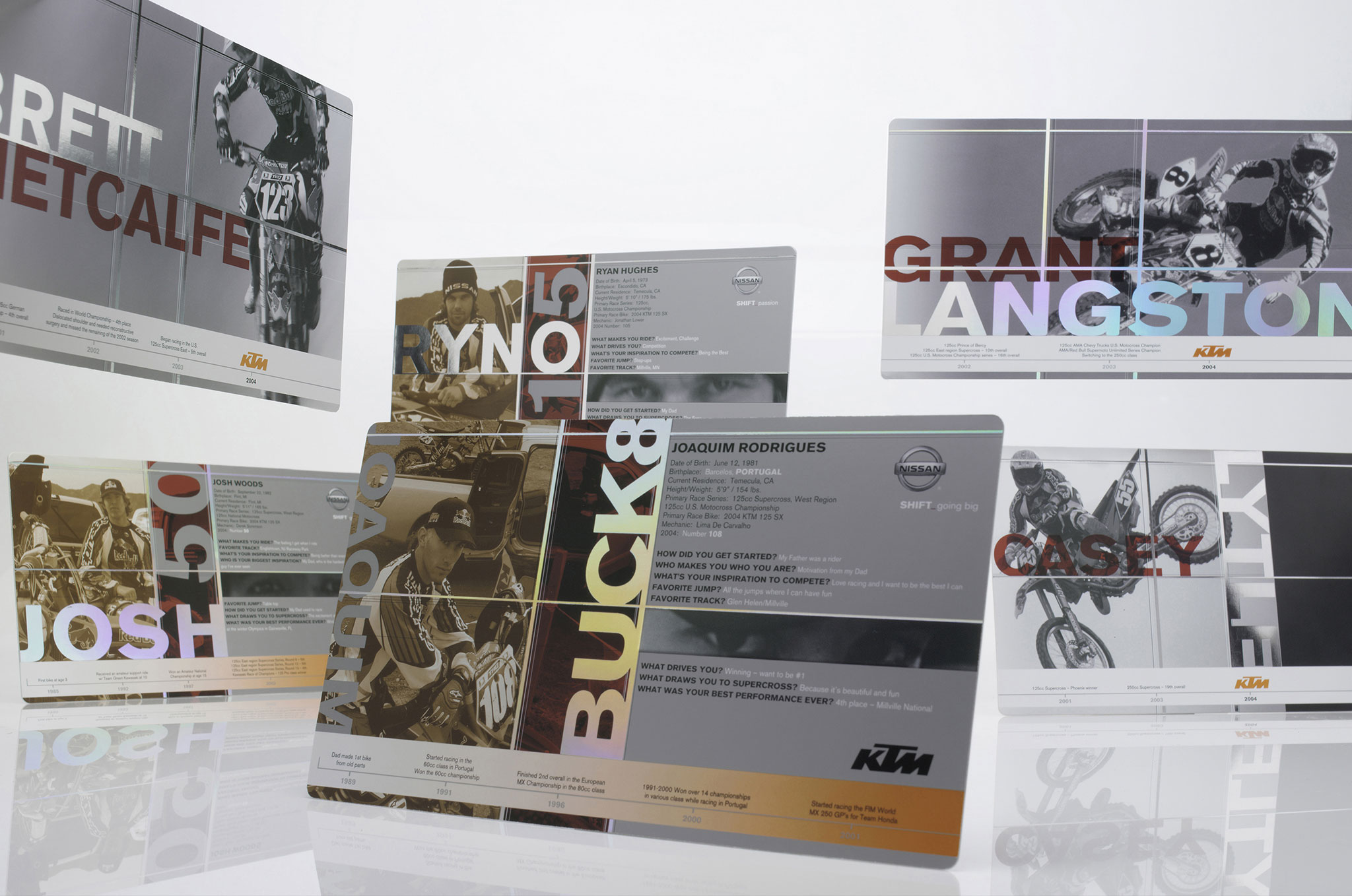 Erik Miller Design Nissan / KTM Racing Team AMA Supercross collector cards.